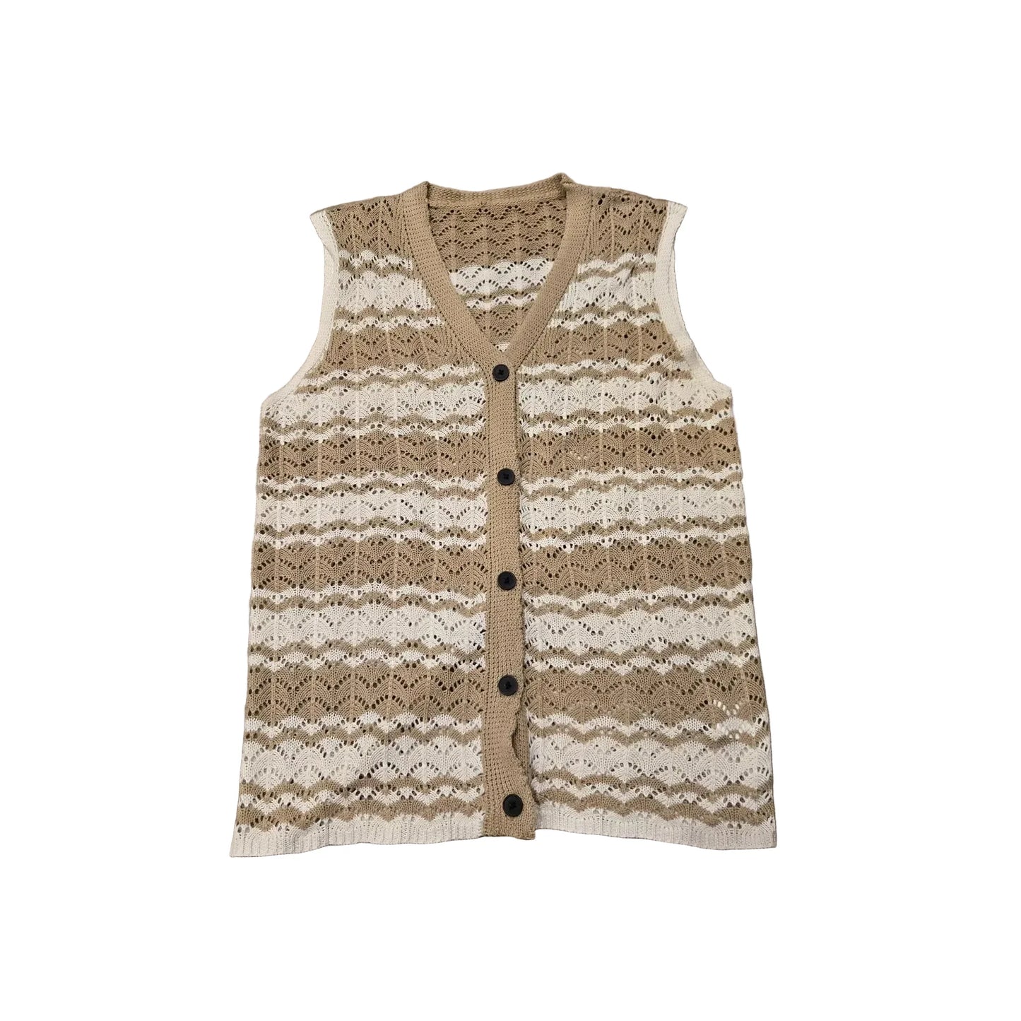 Sweater 2pc By Cmc In Beige, Size: L