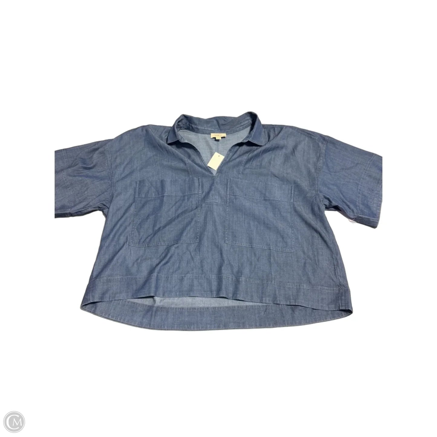 Top Short Sleeve By Loft In Blue, Size: Xl