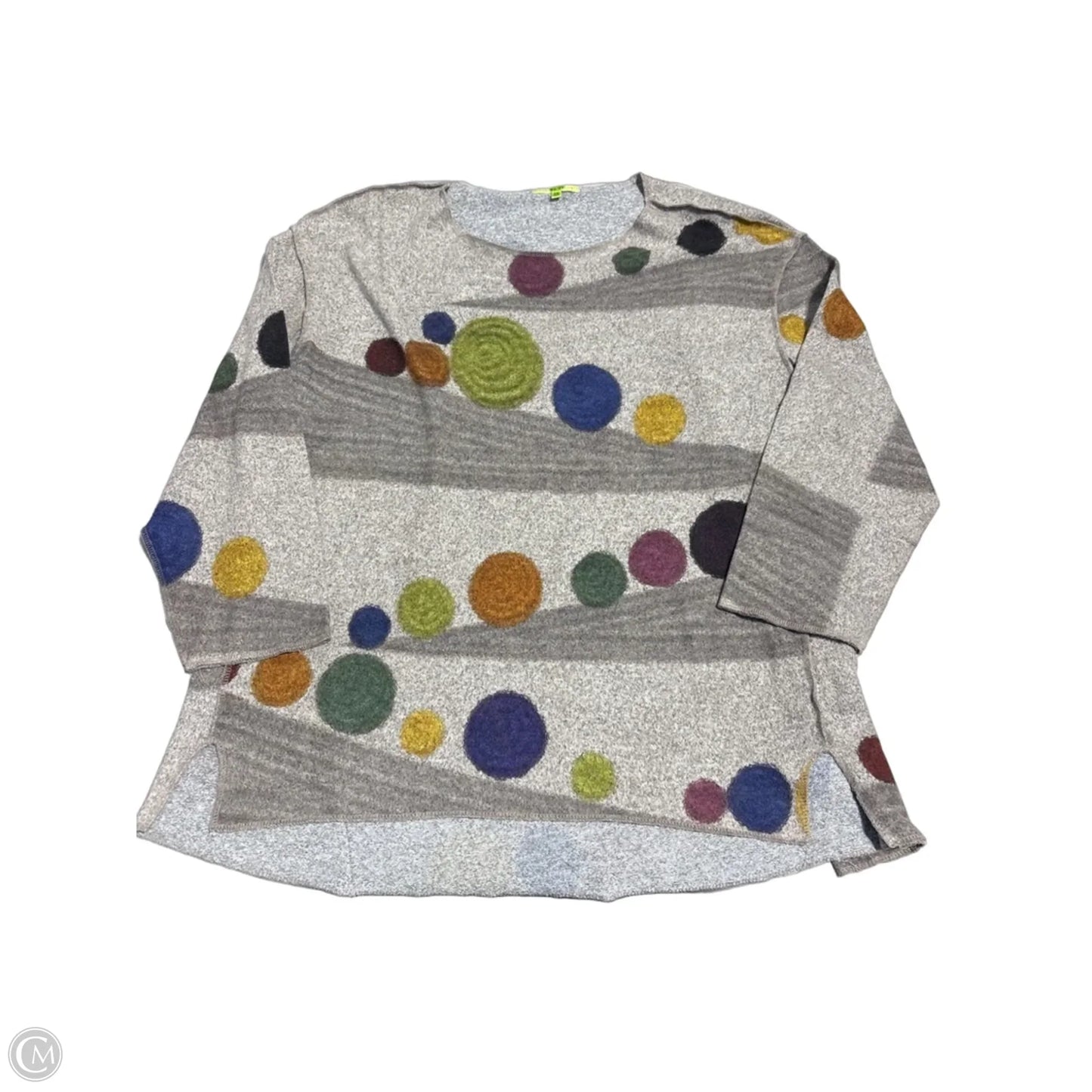 Top Long Sleeve By Cmc In Grey, Size: 2x