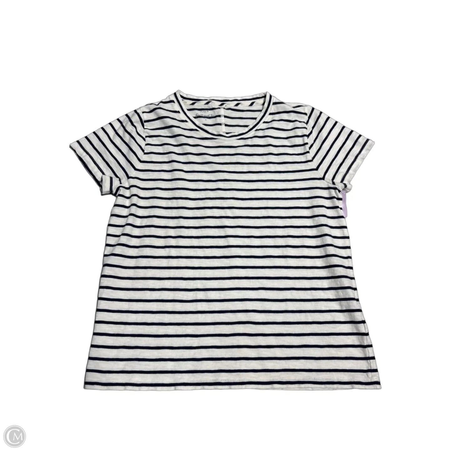 Top Short Sleeve By J. Crew In Striped Pattern, Size: L