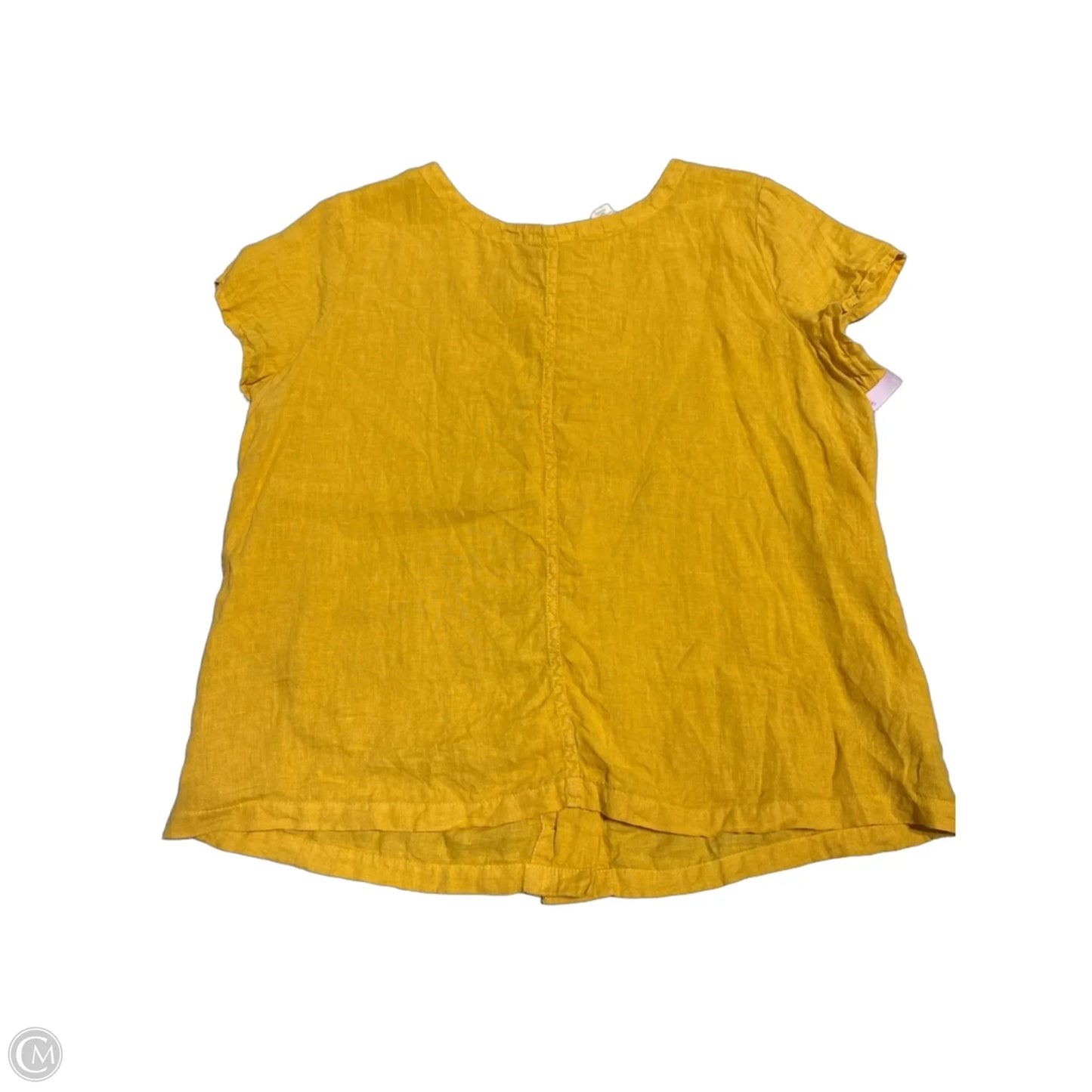 Top Short Sleeve By C And C In Yellow, Size: L