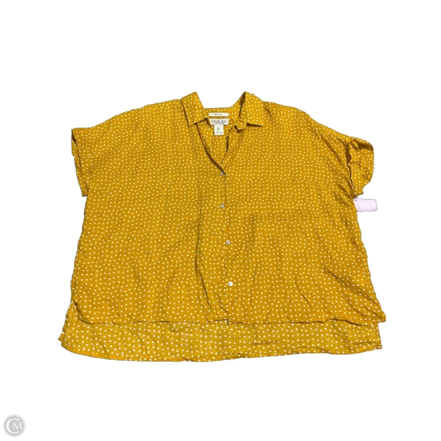 Top Short Sleeve By Rachel Zoe In Yellow, Size: L