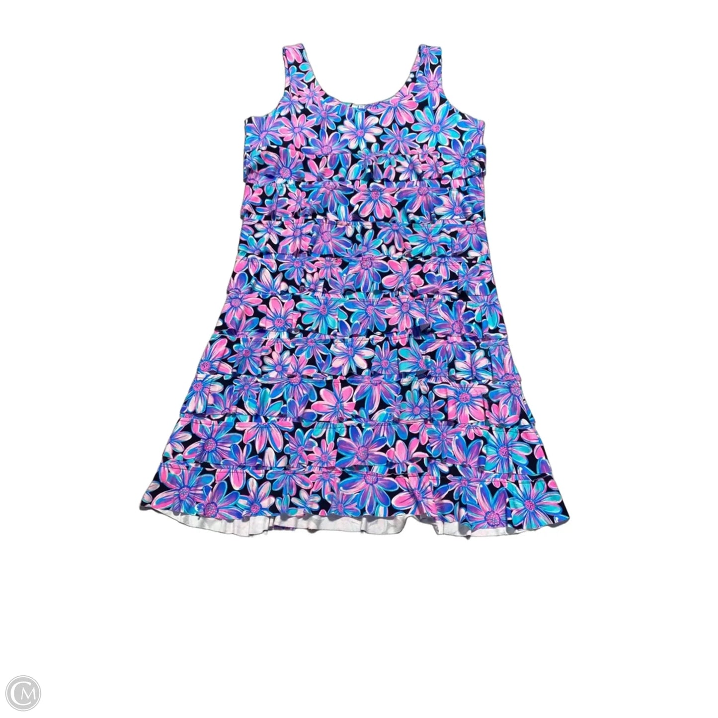 Dress Casual Midi By Cmc In Blue & Pink, Size: S