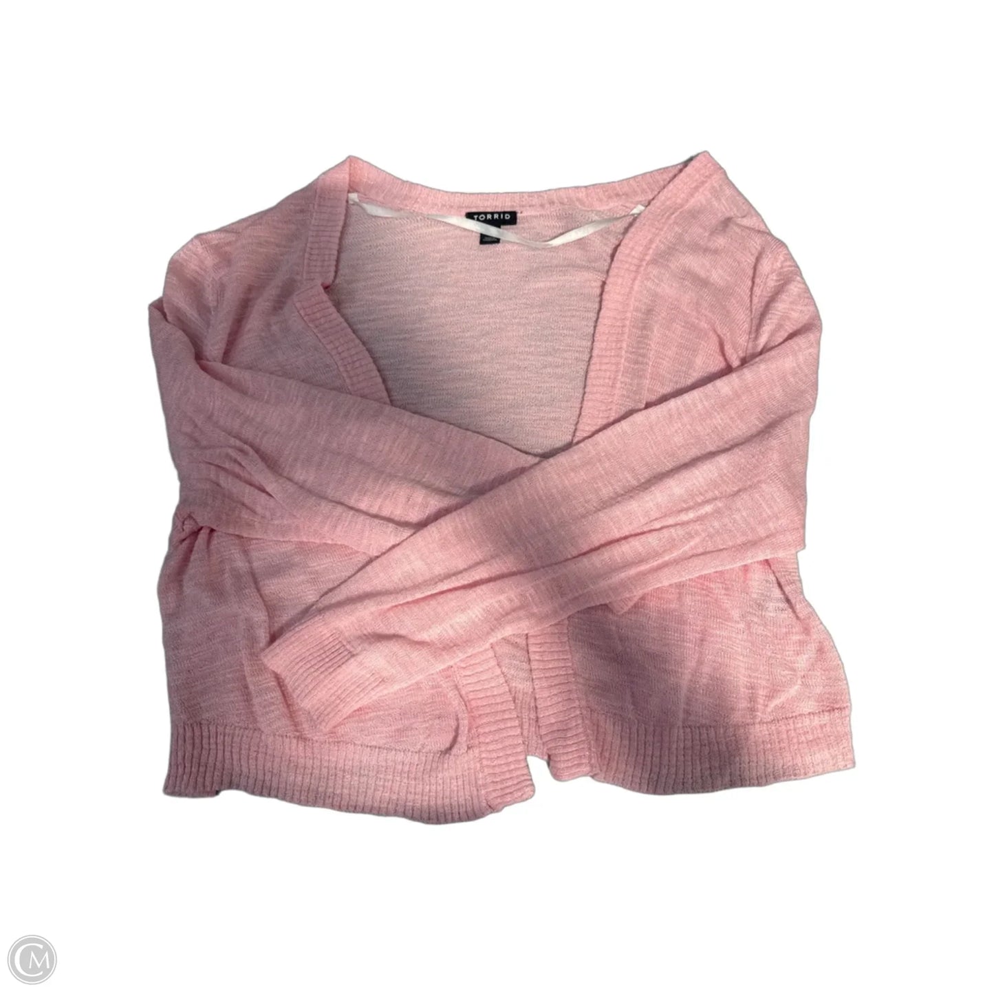 Sweater Cardigan By Torrid In Pink, Size: 1x