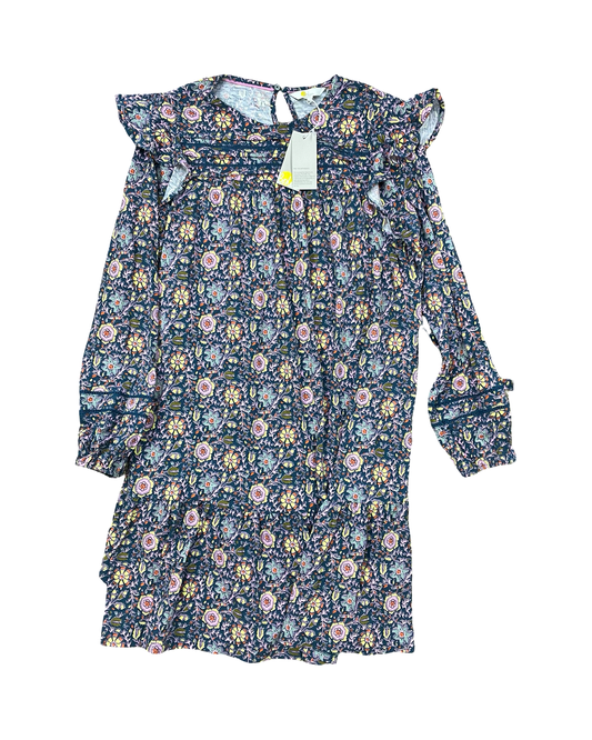 Dress Casual Midi By Boden In Blue & Pink, Size:L