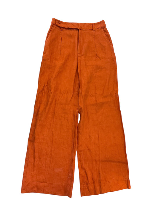 Pants Wide Leg By Madewell In Orange, Size:S
