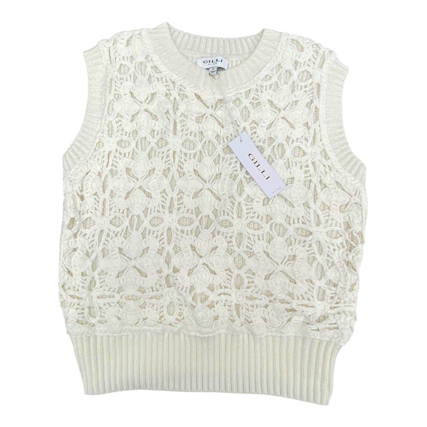 Top Sleeveless By Gilli In White, Size:S