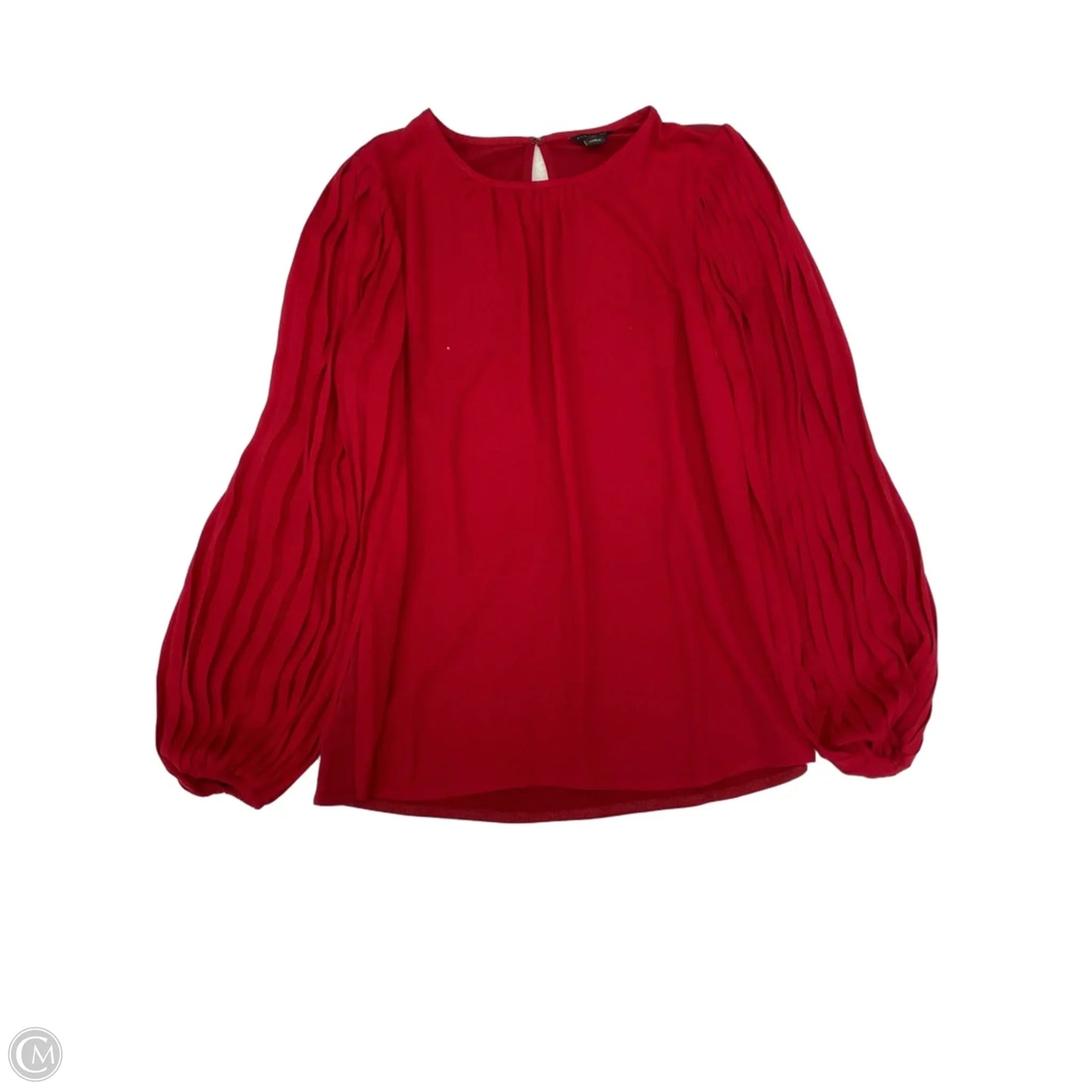 Blouse Long Sleeve By Ann Taylor In Red, Size: Xsp