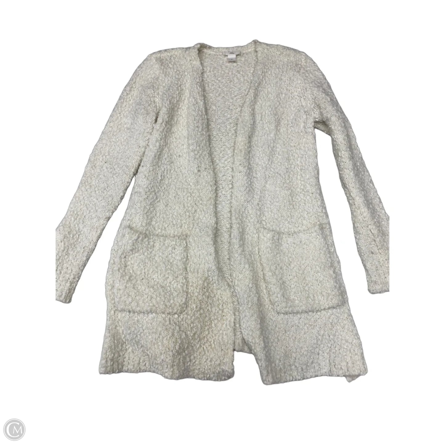 Sweater Cardigan By Loft In Ivory, Size: S