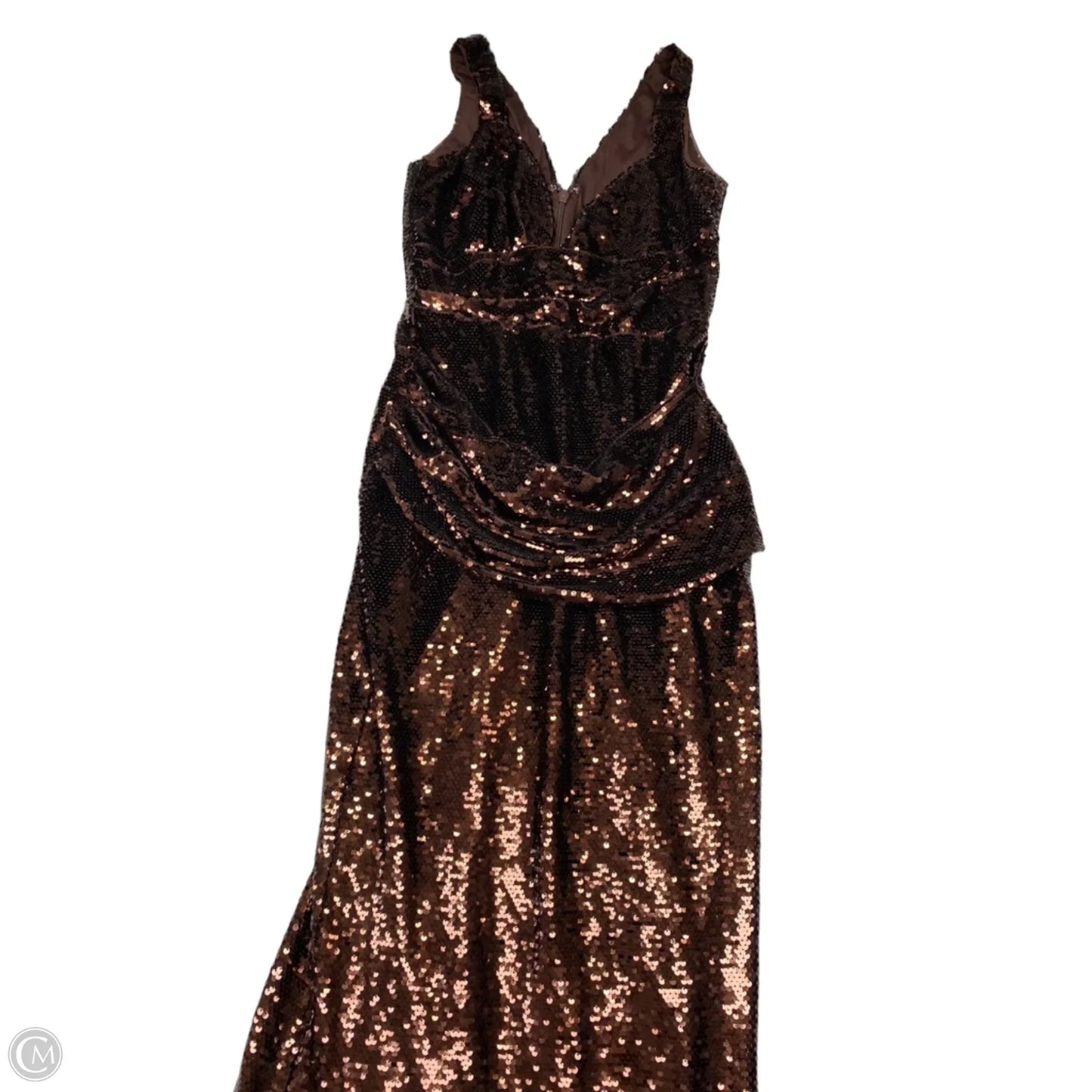 Dress Party Long By Fashion Nova In Brown, Size: L