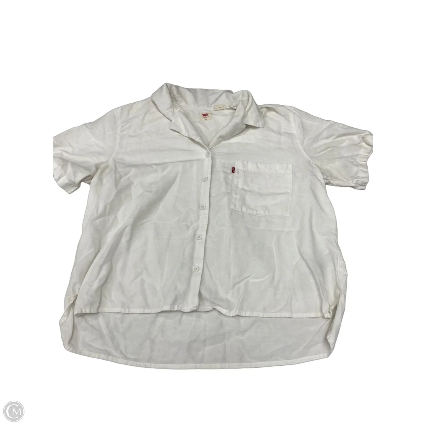 Top Short Sleeve By Levis In Cream, Size: Xl