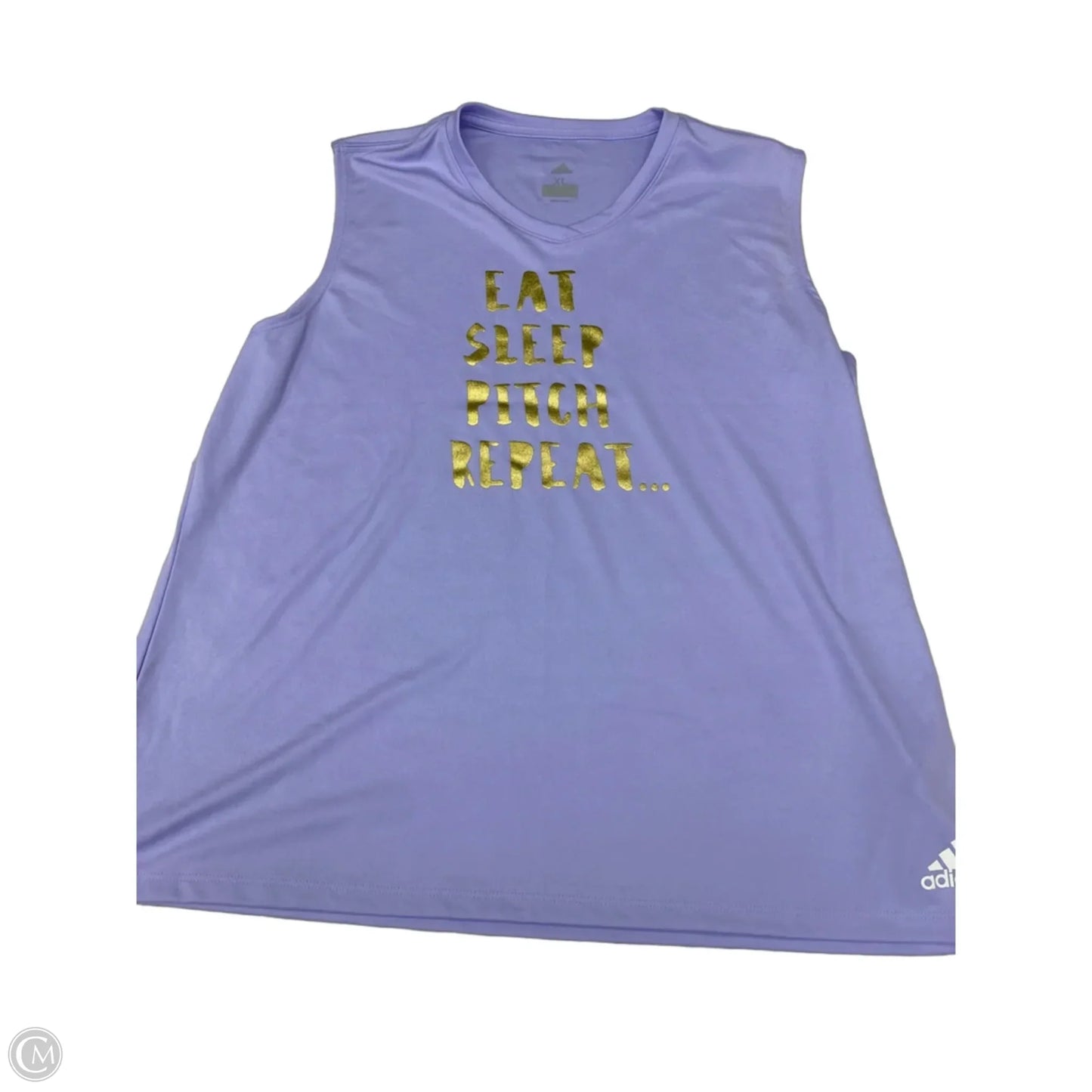 Athletic Tank Top By Adidas In Purple, Size: Xl