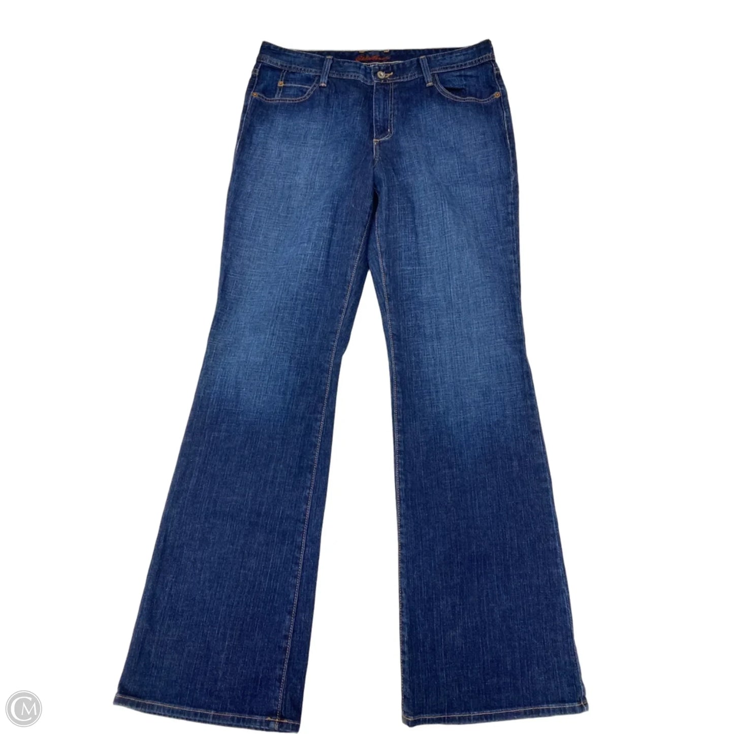 Jeans Boot Cut By Eddie Bauer In Blue Denim, Size: 14