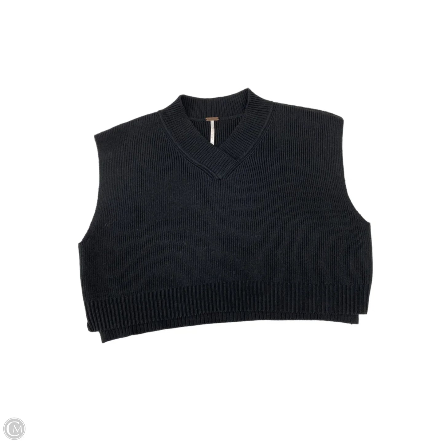 Sweater Short Sleeve By Free People In Black, Size: Xs