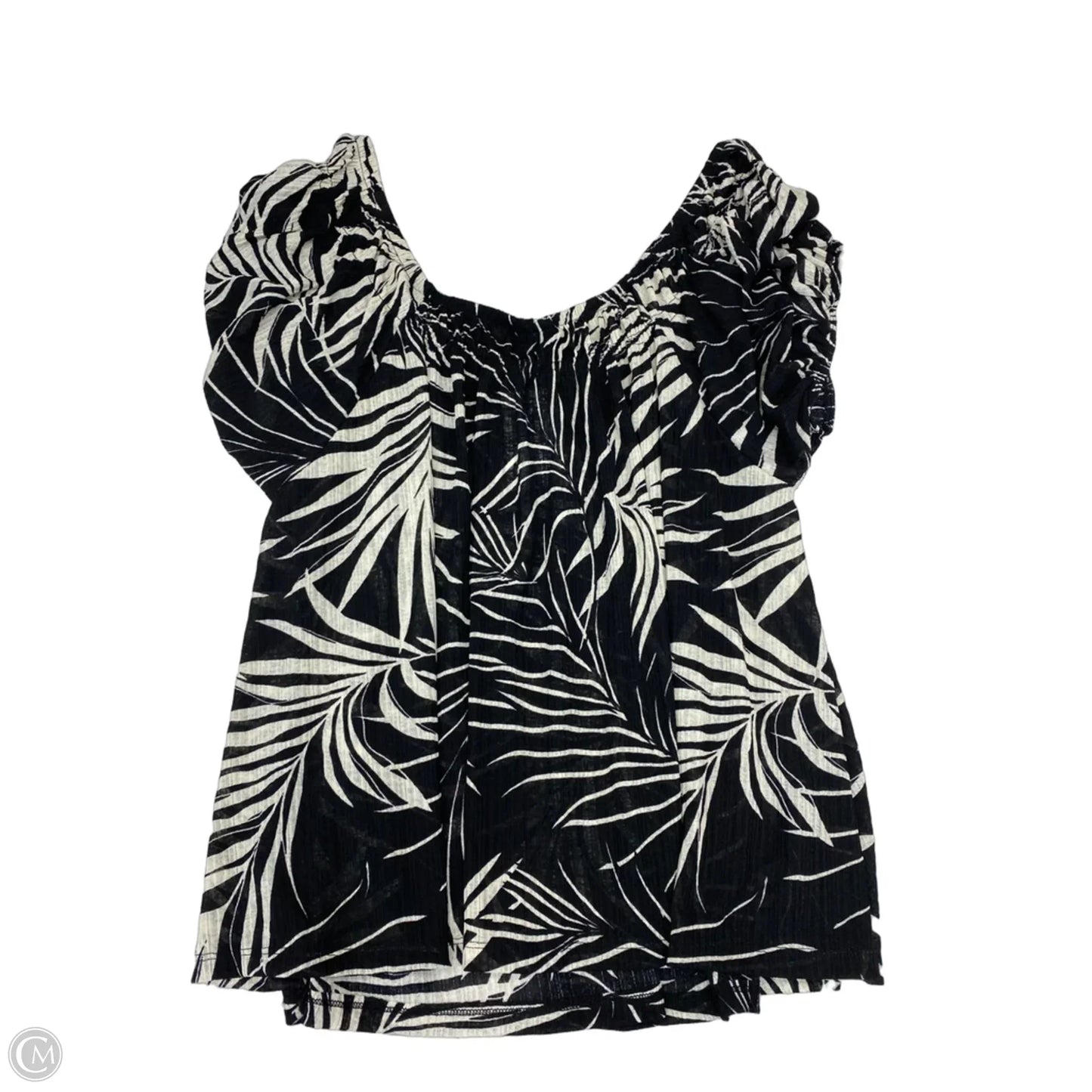 Top Short Sleeve By Torrid In Black & Cream, Size: 1x