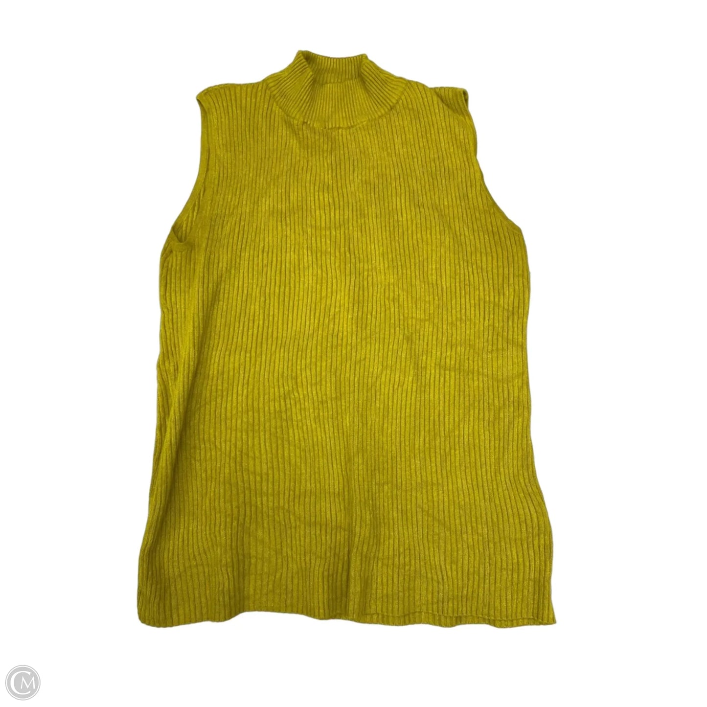 Top Sleeveless By Joseph A. In Chartreuse, Size: M