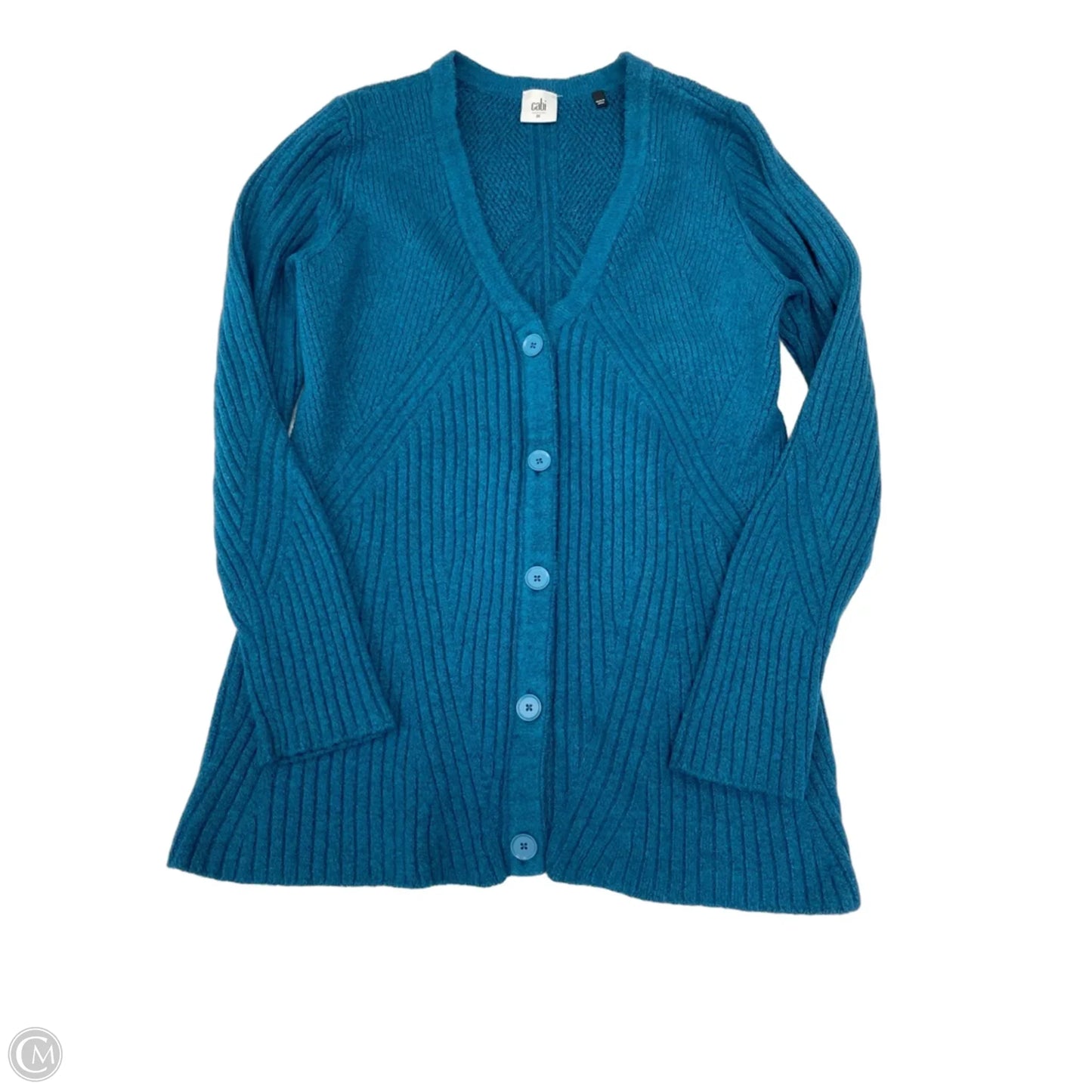 Sweater Cardigan By Cabi In Teal, Size: M