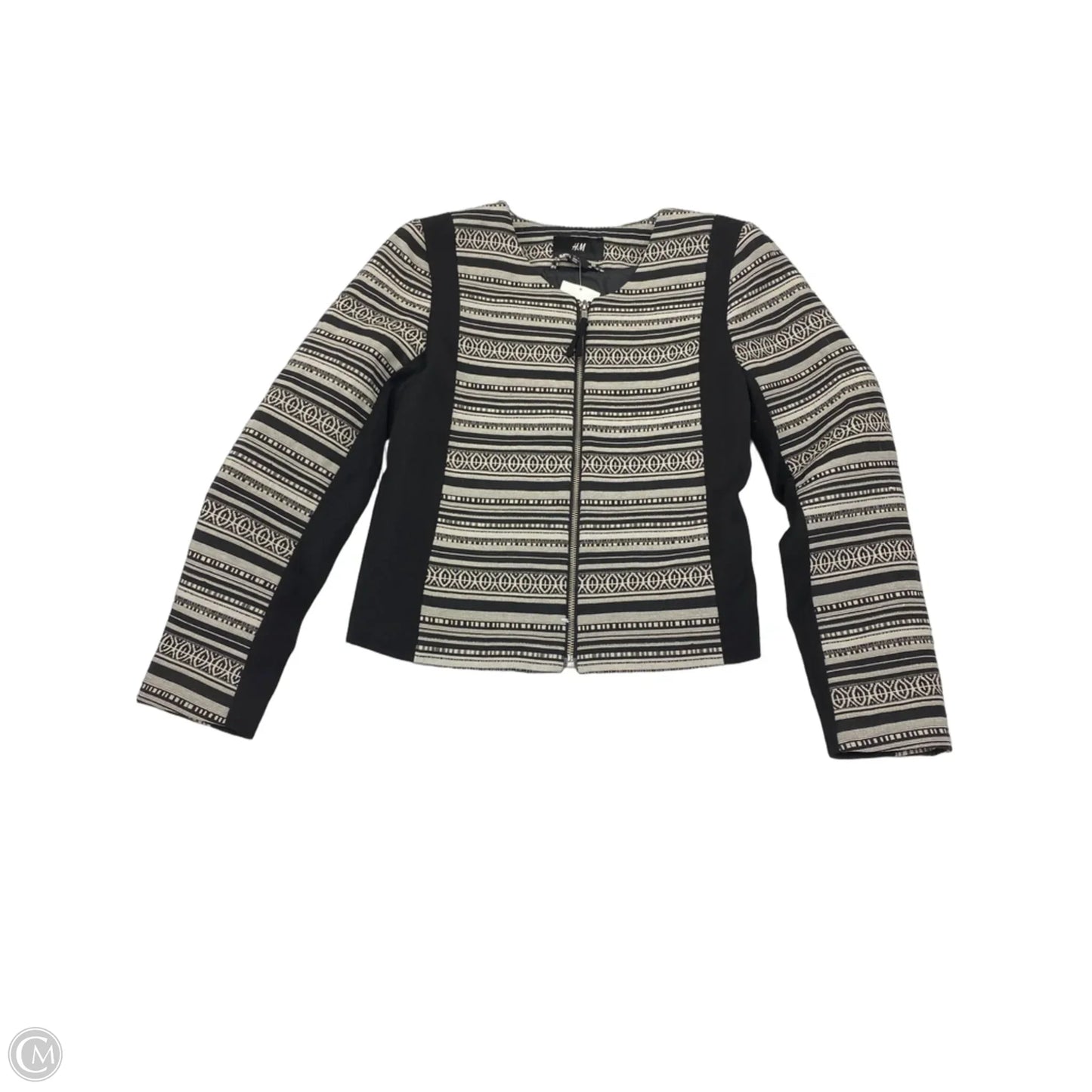 Jacket Other By H&m In Black & Cream, Size: S
