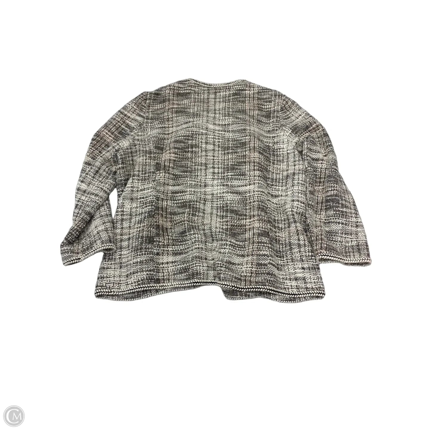 Cardigan By Max Studio In Black & Cream, Size: L