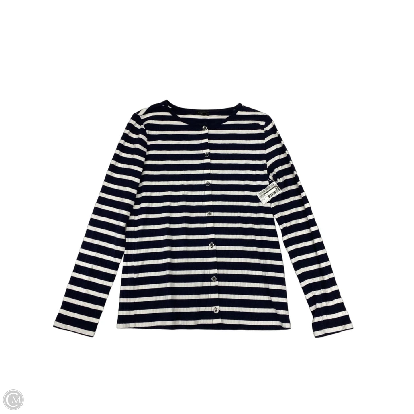 Cardigan By Talbots In Striped Pattern, Size: M