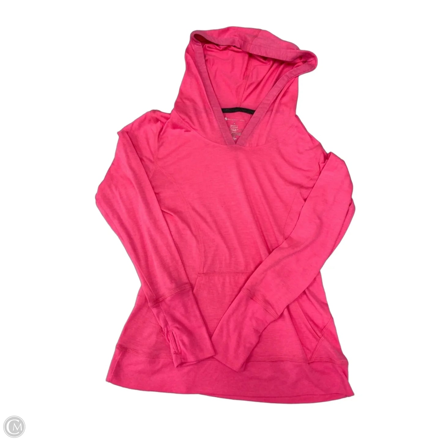 Athletic Top Long Sleeve Hoodie By Bally In Pink, Size: L