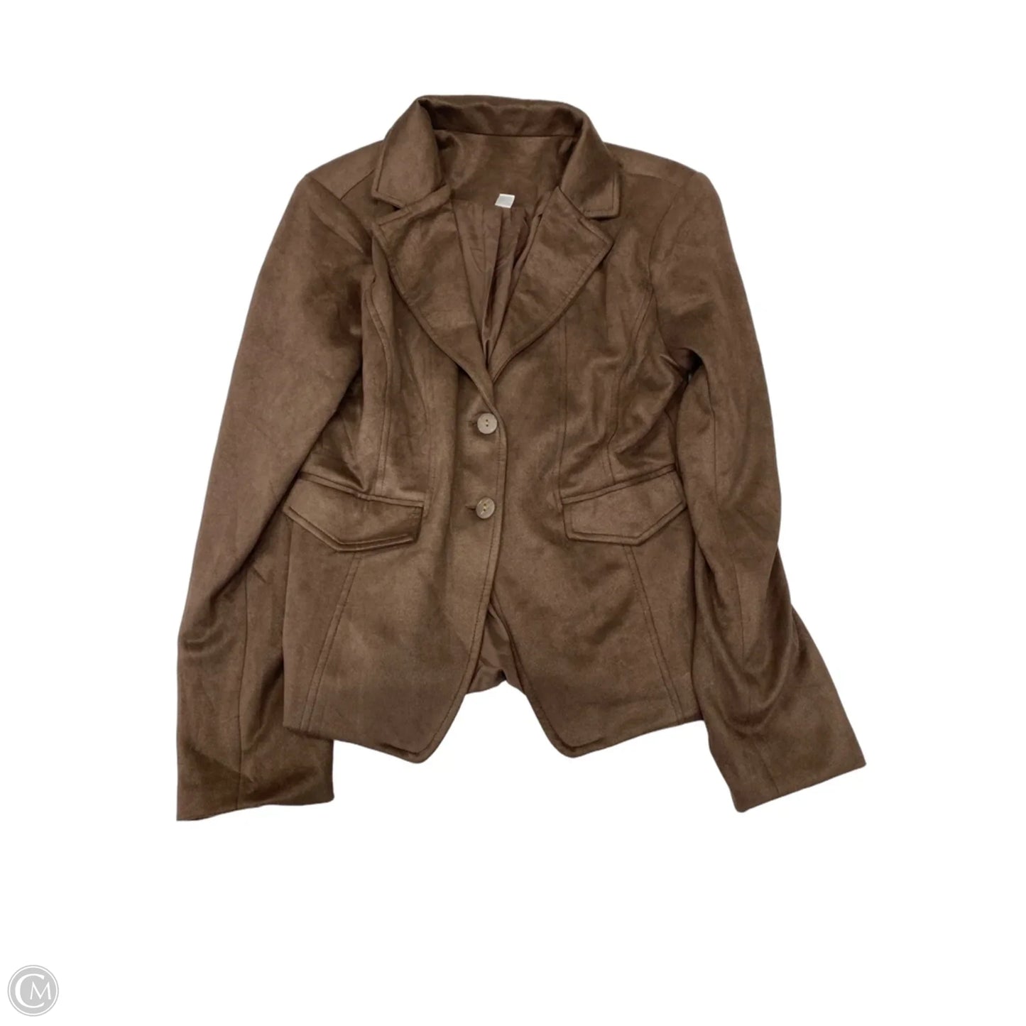 Blazer By Clothes Mentor In Brown, Size: M