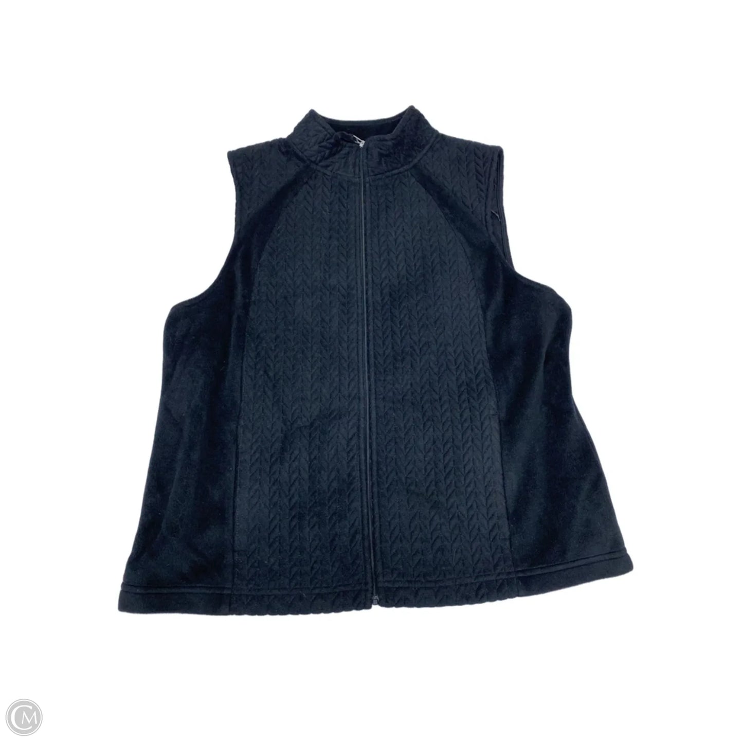 Vest Fleece By Croft And Barrow In Black, Size: Xlp