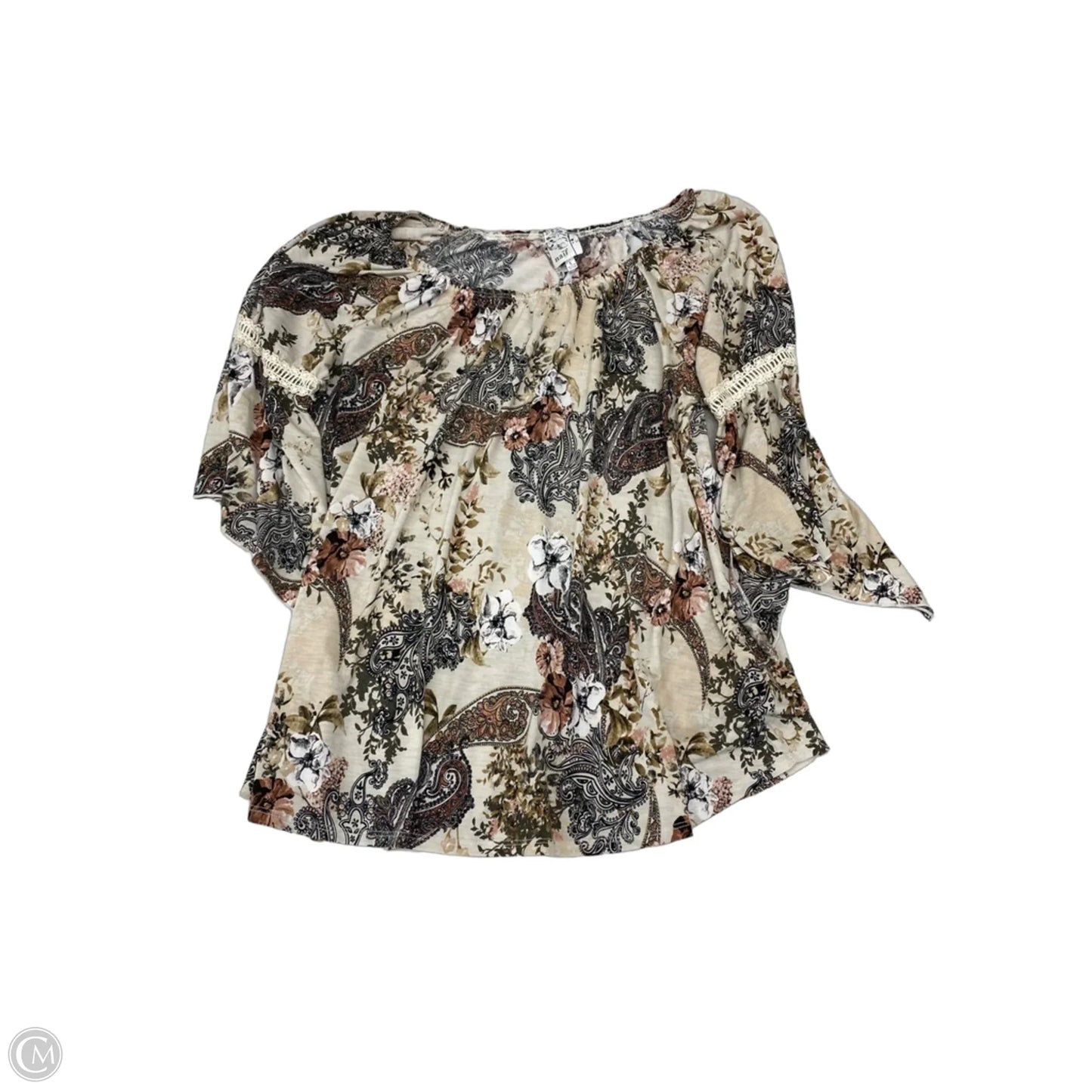 Blouse 3/4 Sleeve By Naif In Paisley Print, Size: L