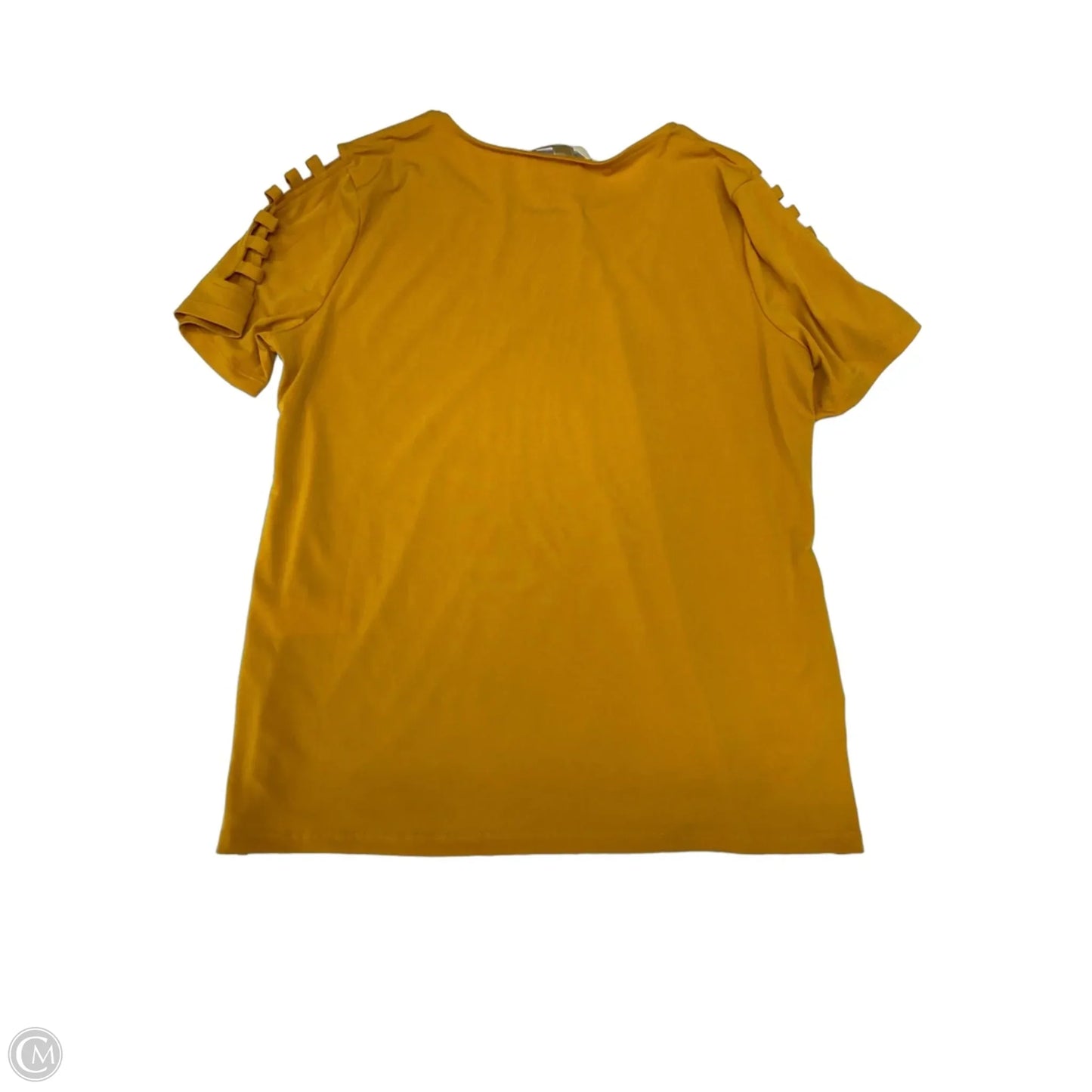 Blouse Short Sleeve By Michael By Michael Kors In Yellow, Size: L