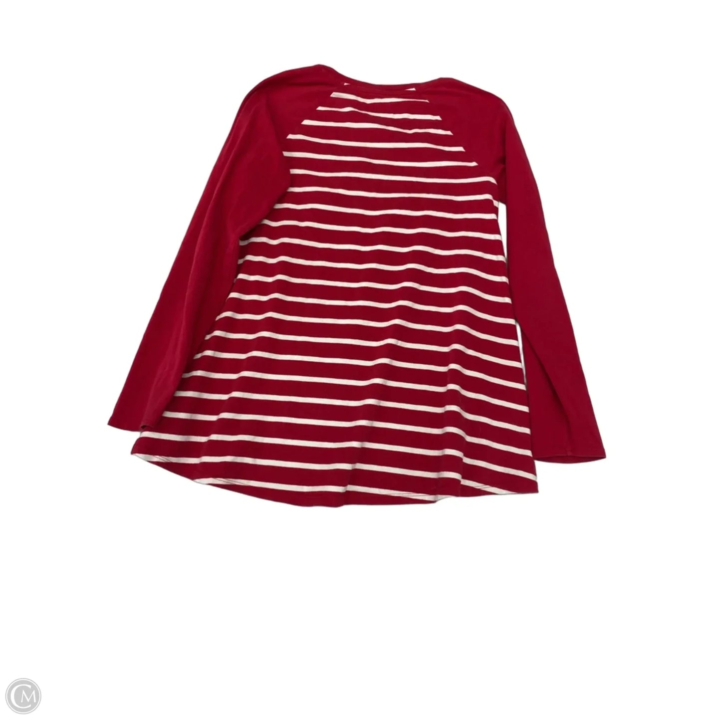 Top Long Sleeve By Lands End In Striped Pattern, Size: L