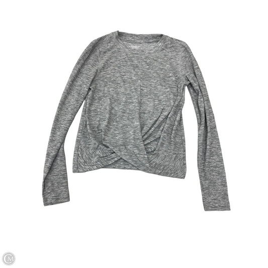 Athletic Top Long Sleeve Collar By Old Navy In Grey, Size: Xs