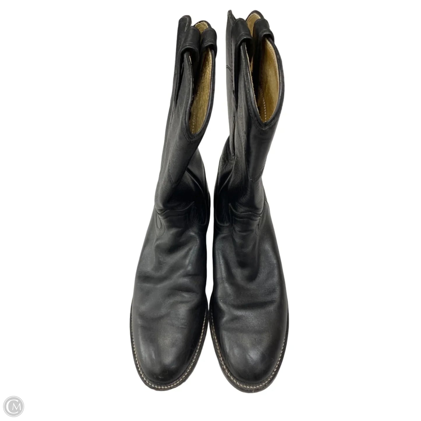 Boots Western By Justin In Black, Size: 7.5