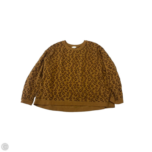 Top Long Sleeve By Time And Tru In Animal Print, Size: Xl