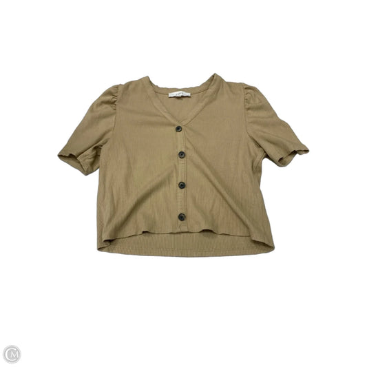 Top Short Sleeve By Loft In Beige, Size: Xl