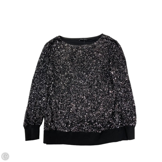 Top Long Sleeve Designer By Lafayette 148 In Black, Size: L