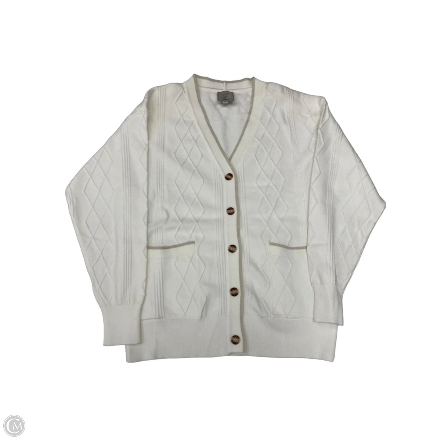 Cardigan By Sioni In Ivory, Size: M