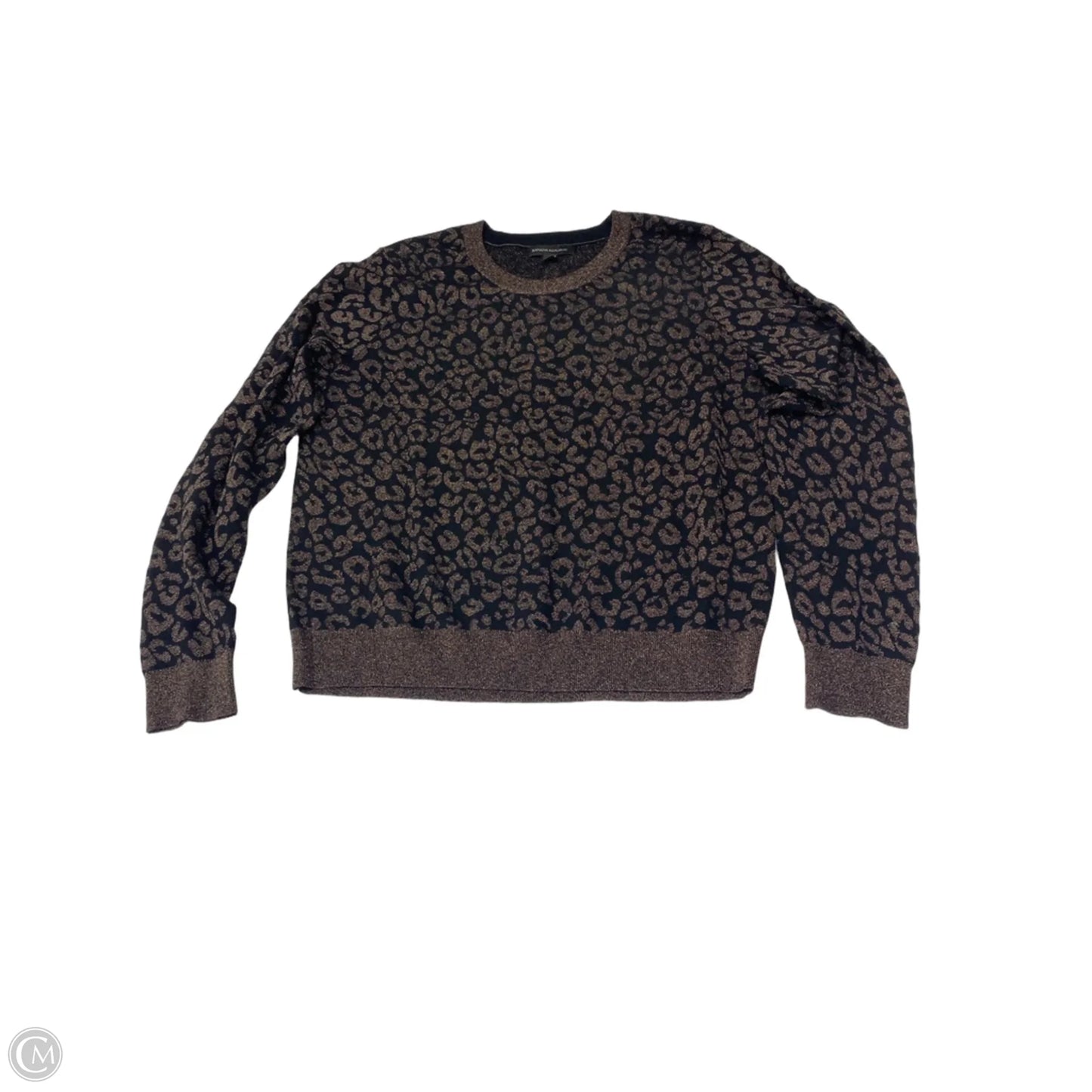 Top Long Sleeve Basic By Banana Republic In Animal Print, Size: L