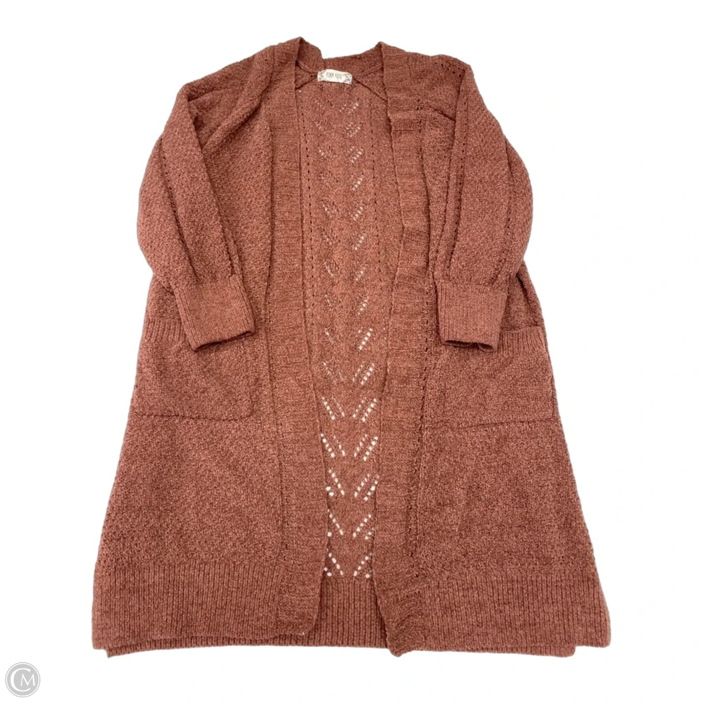 Sweater Cardigan By Pink Rose In Mauve, Size: L