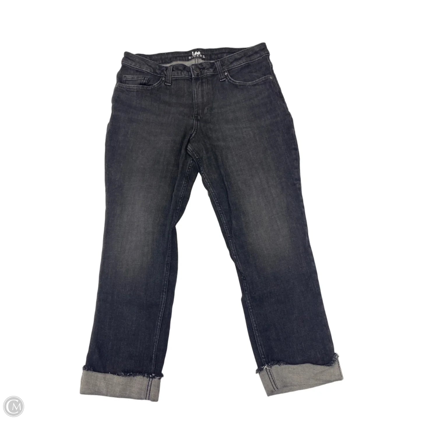 Jeans Skinny By Lee In Black Denim, Size: 10
