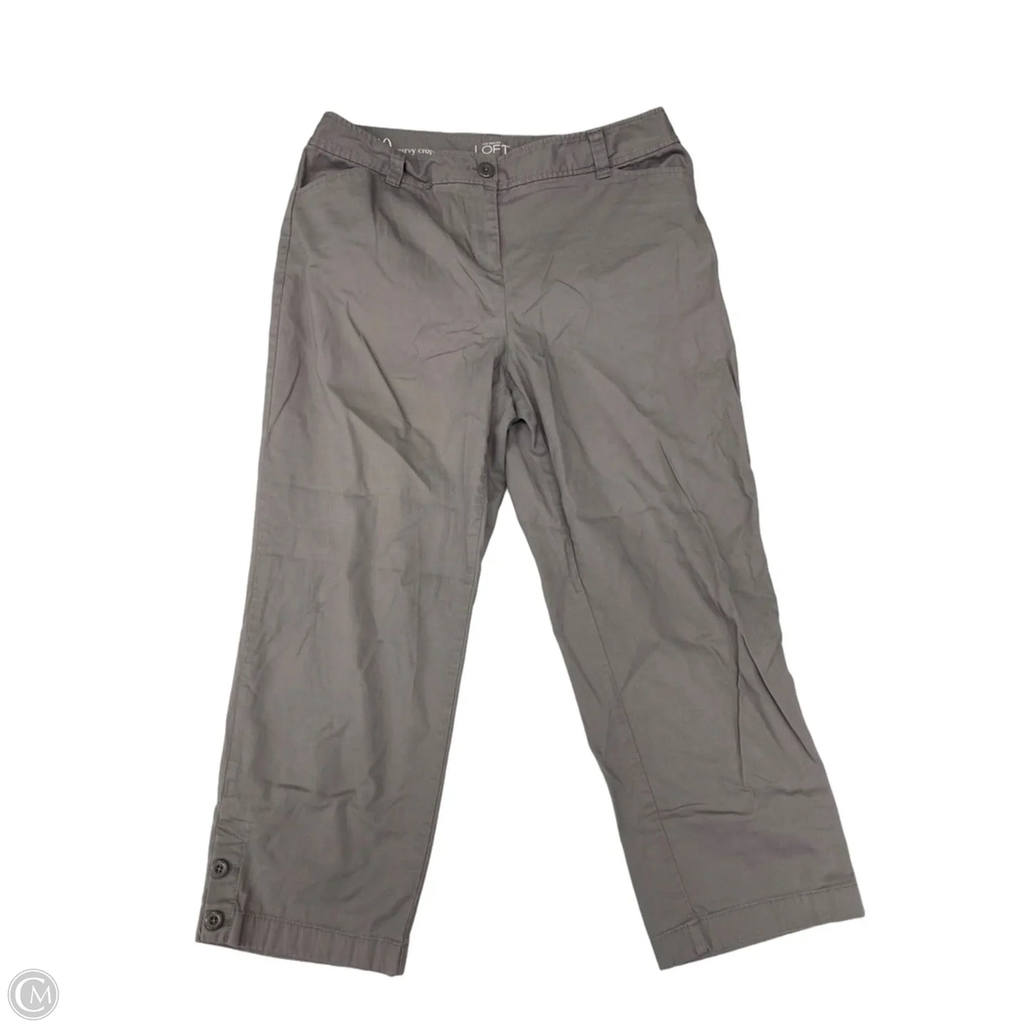 Pants Cropped By Loft In Grey, Size: 10