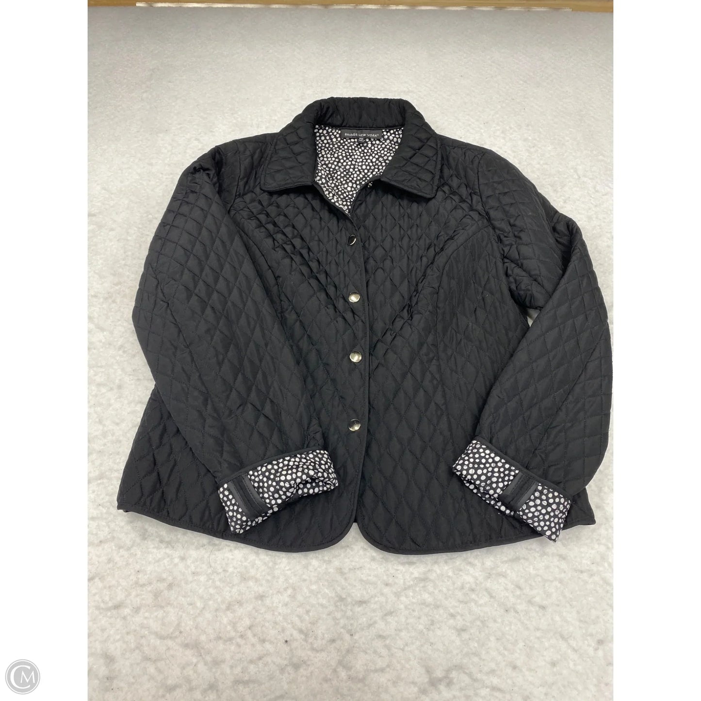 Jacket Puffer & Quilted By Briggs In Black, Size: Mp