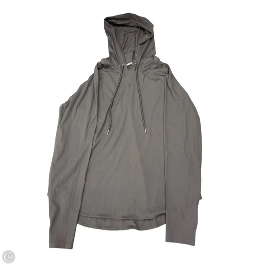 Athletic Sweatshirt Hoodie By Sage In Grey, Size: Xl