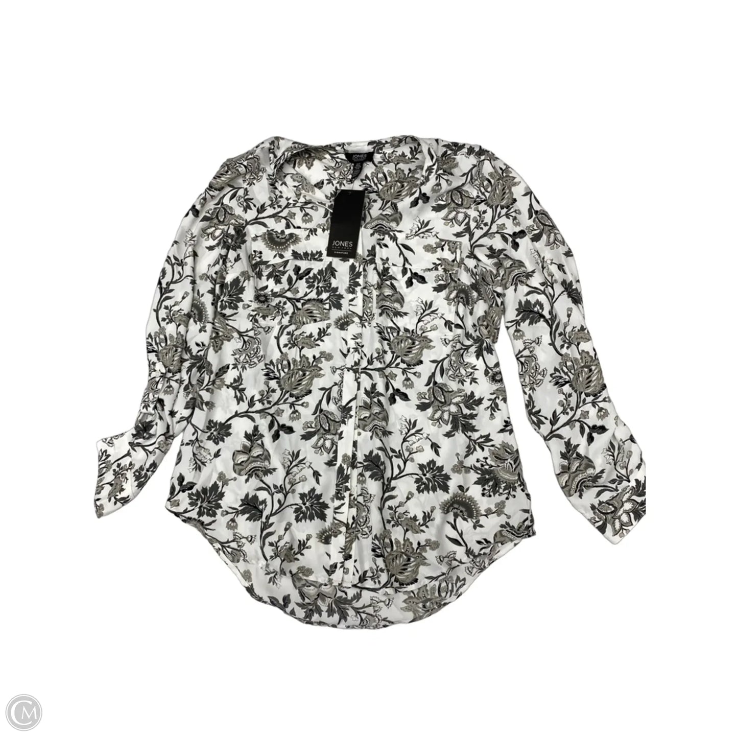 Blouse Long Sleeve By Jones New York In Floral Print, Size: M