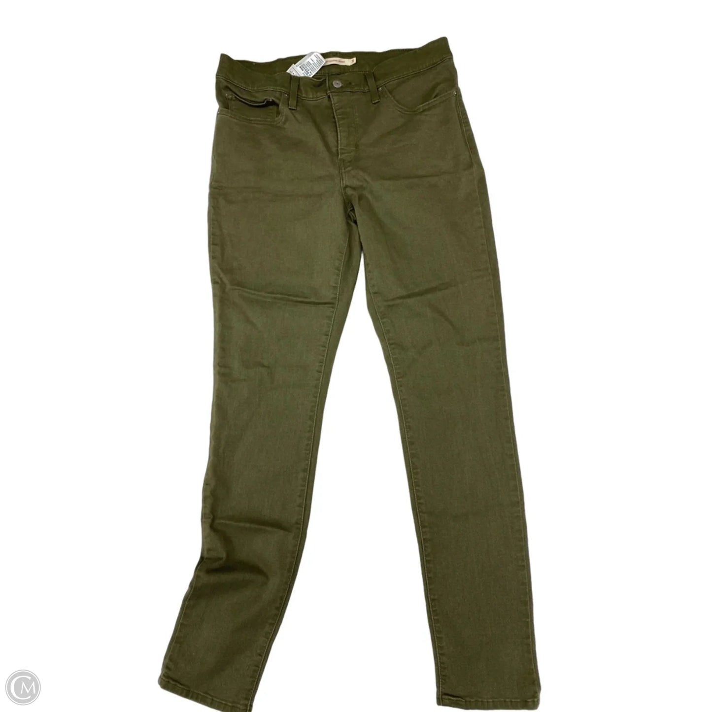 Jeans Skinny By Levis In Green Denim, Size: 14