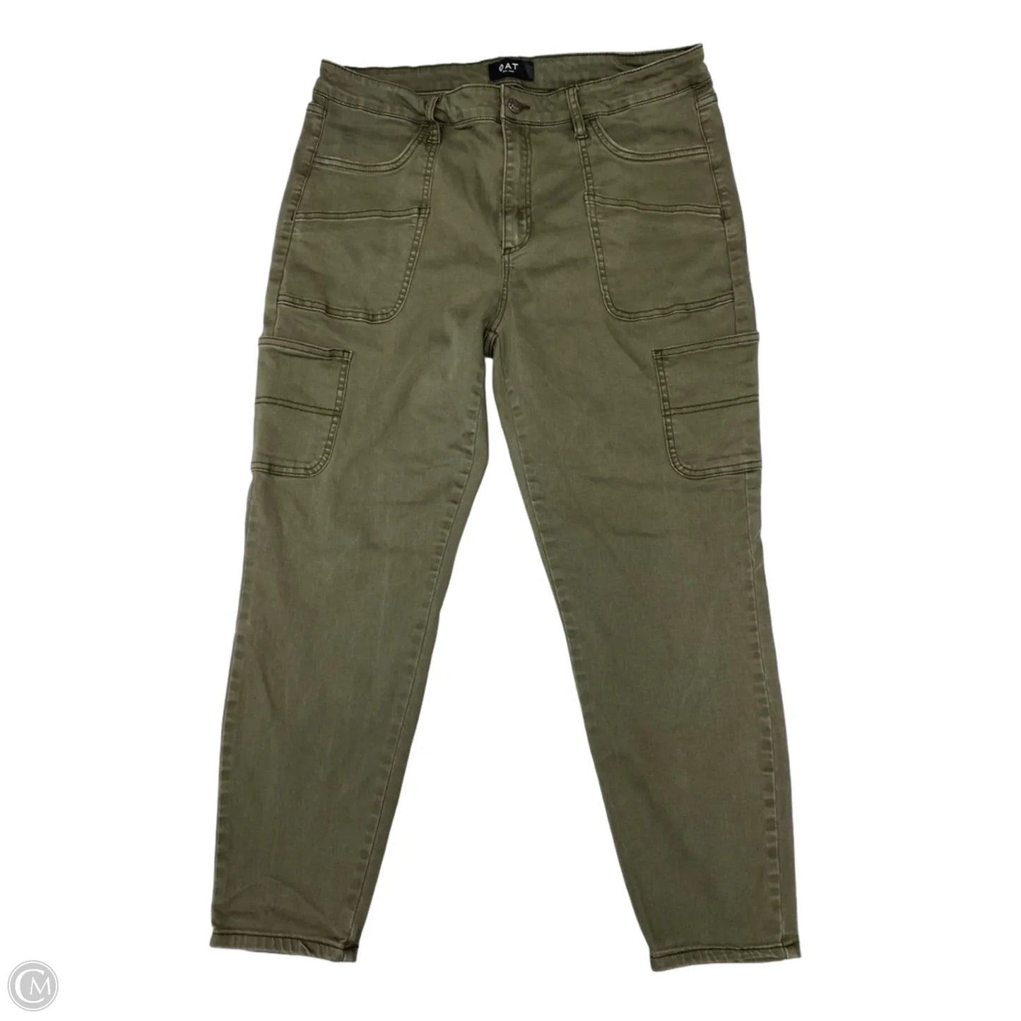 Jeans Skinny By Oat In Green Denim, Size: 16