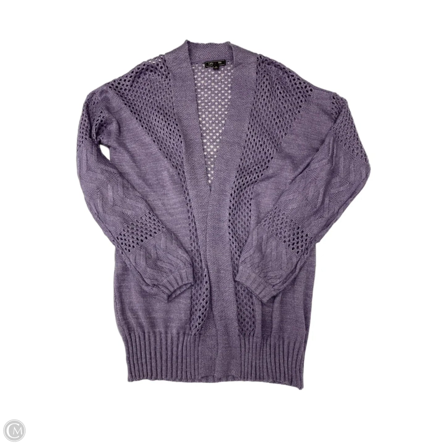 Sweater Cardigan By Clothes Mentor In Purple, Size: M