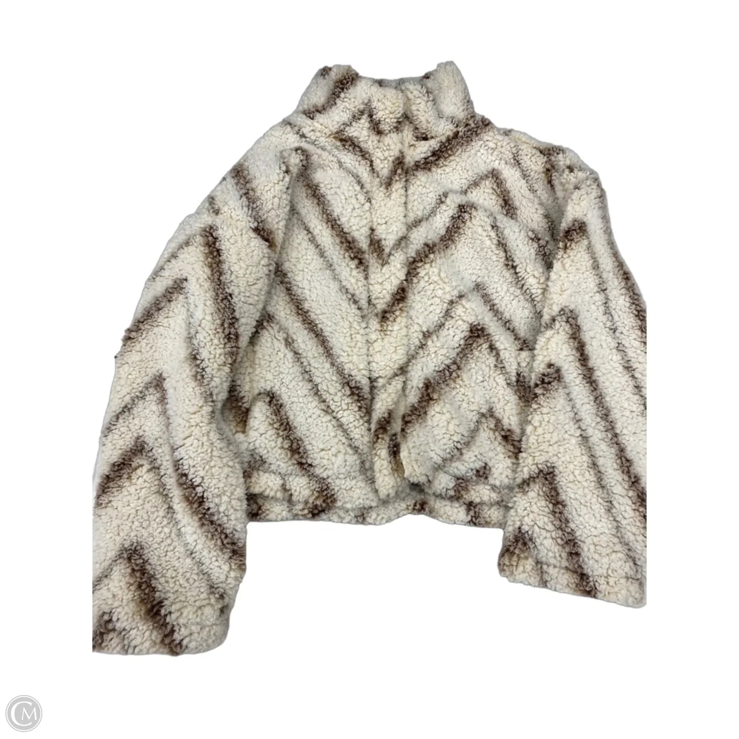 Jacket Faux Fur & Sherpa By Thread And Supply In Tan, Size: M