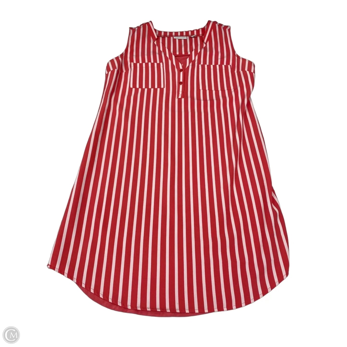 Dress Casual Midi By New York And Co In Striped Pattern, Size: S