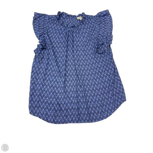 Blouse Sleeveless By Loft In Blue, Size: Xl