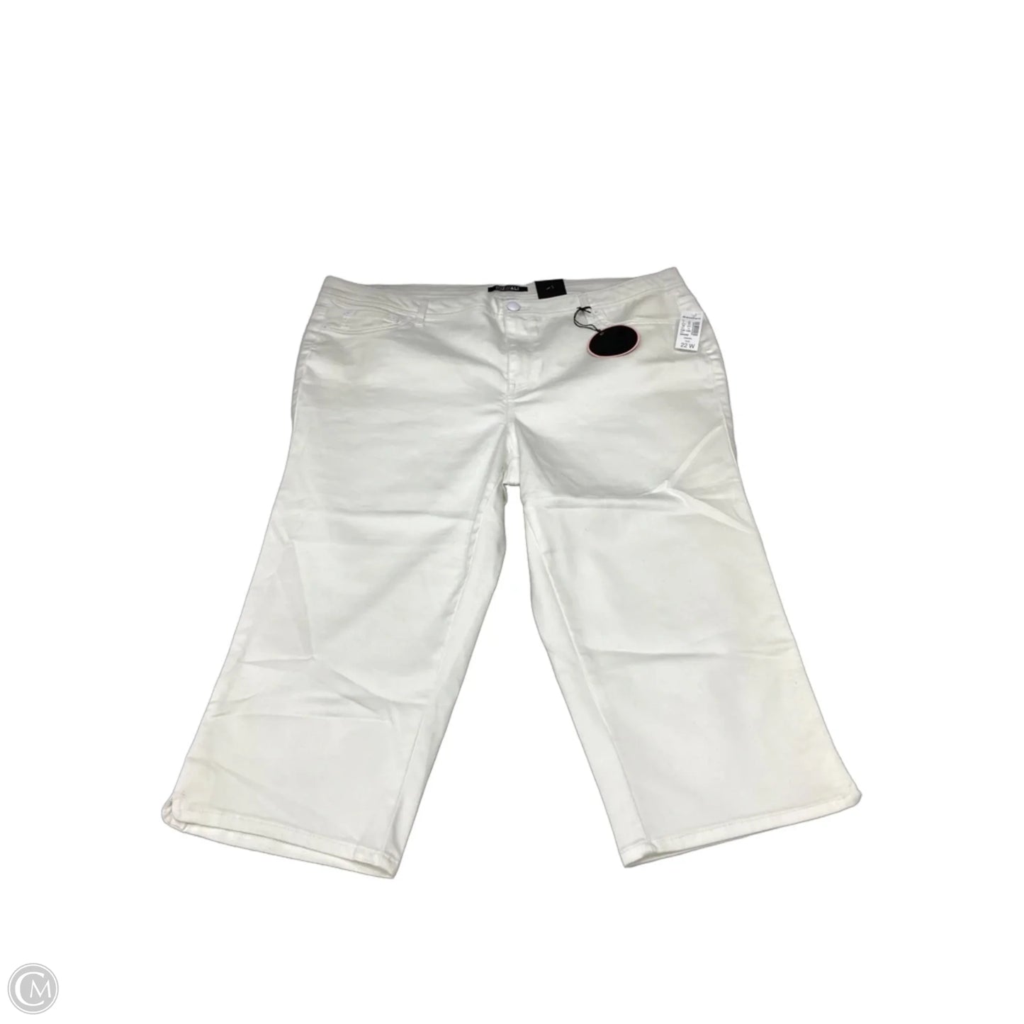 Capris By Roz And Ali In White, Size: 22